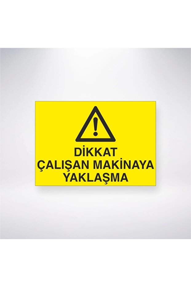 Attention Approaching Working Machine Sticker 20X28 cm