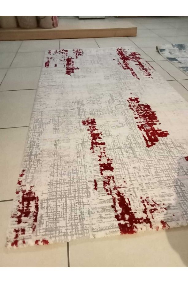 100 X 200ölcüsünde Modern Tarzda Bordo- Kırmızı Renklerinde Yolluk - 4