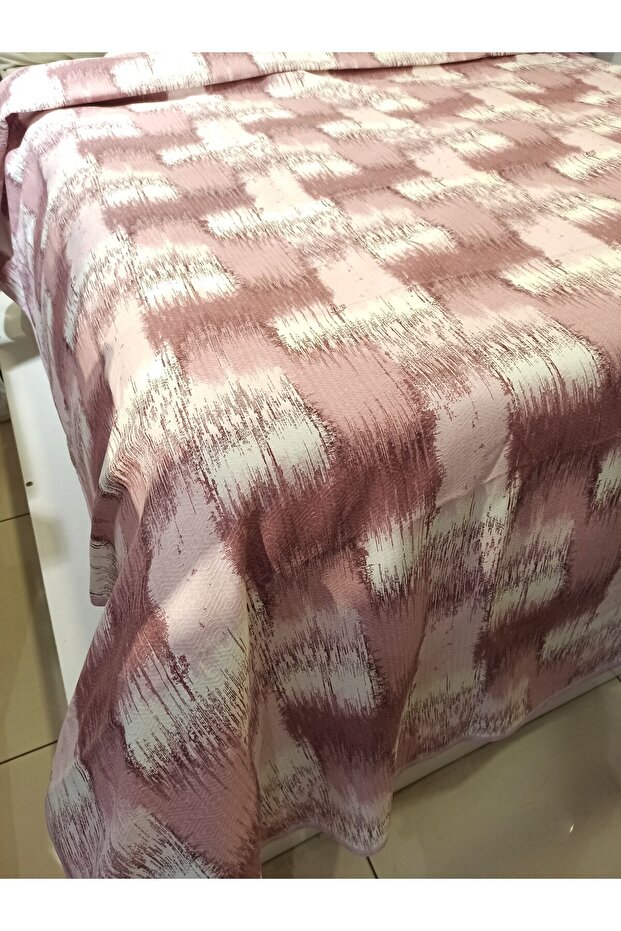 Patchwork Pattern Printed 200x240 CmDouble (BATTAL) Single Pike - Dried Rose - 3