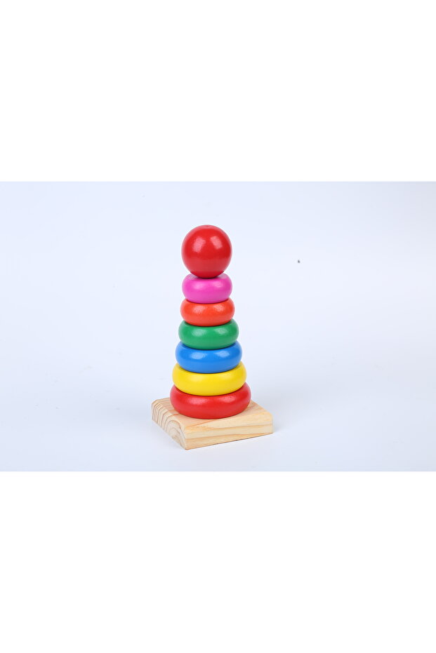 - Wooden Rainbow Tower Stacking