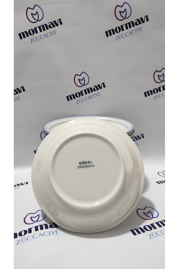 GÜRAL PORSELEN DİJİTAL 19 CM 12 ADET ÇUKUR YEMEK TABAK - 5