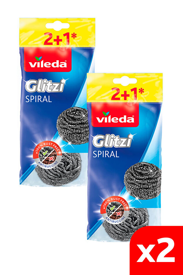 2 Paket 3 Lü Çelik Bulaşık Teli - 1