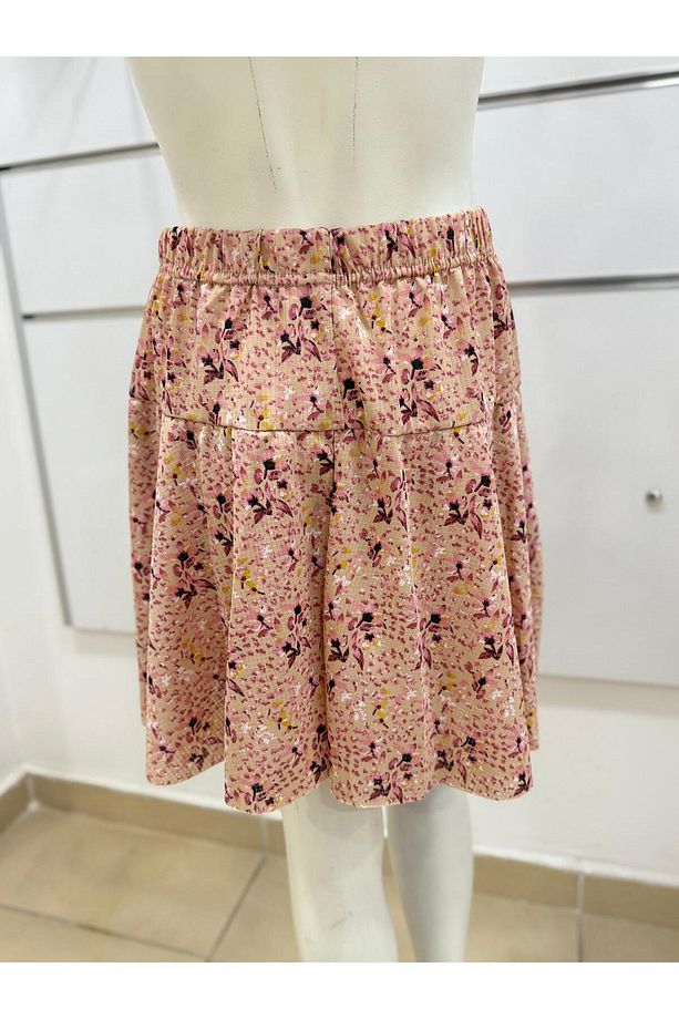 volanlı kız şort etek /volanlı çiçek desen mini şortlu etek/ mini yazlık şort etek - 4
