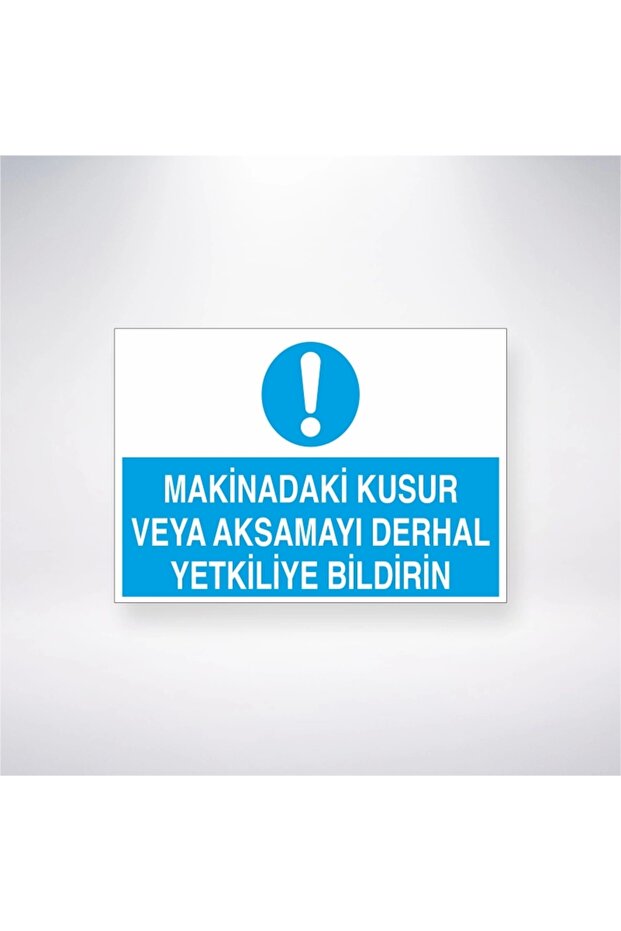 Report Defect and Disassembly in Machine to Authorized Person Sticker 20X28 cm