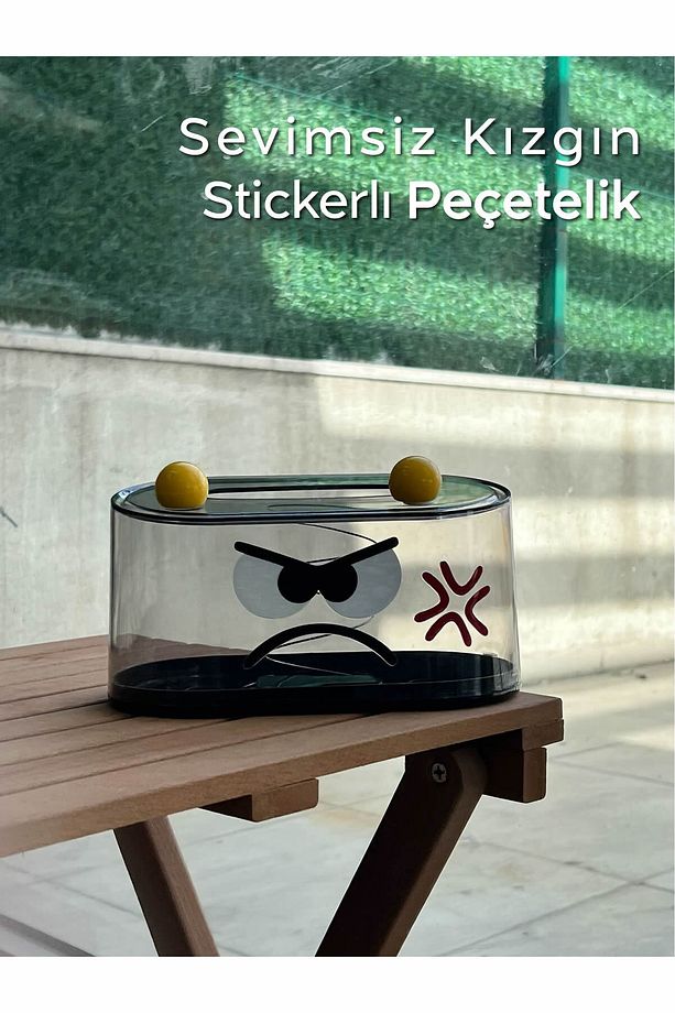 Sevimsiz Kızgın Peçetelik | Stickerlı Yapıştırılabilir Peçetelik - 2
