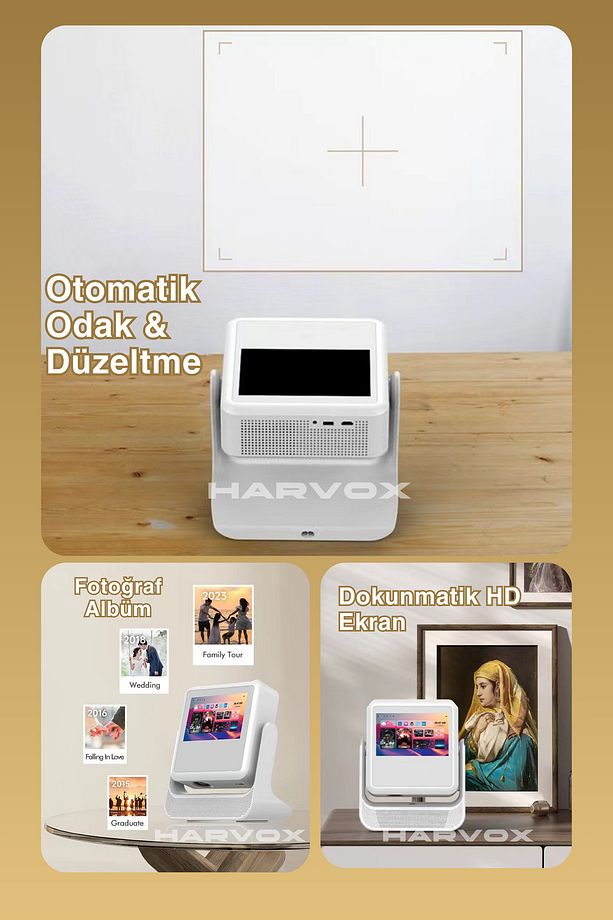 C3 Buds Ekranlı Projeksiyon Cihazı Taşınabilir Android Sistemli Wifi HDMI USB Destekli Projektör - 4
