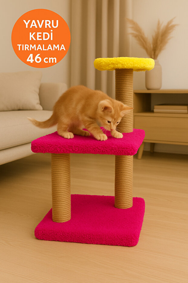 Multi-Storey Kitten Scratching Post Colorful