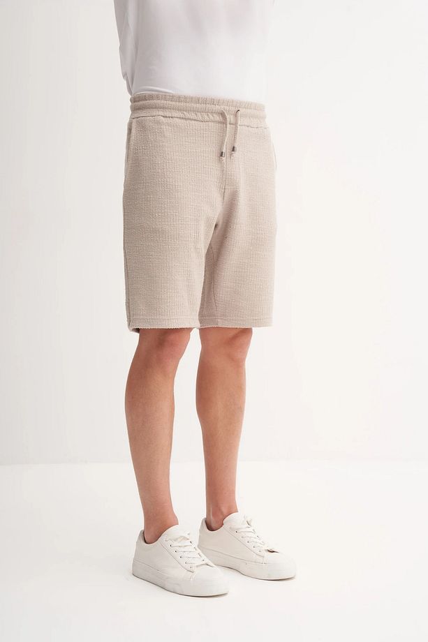 Jakarlı Regular Fit Örme Bermuda Şort 6073 - 3
