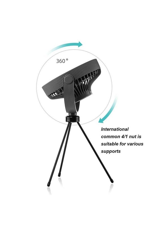 Çok Fonksiyonlu Açık Tripod Ile Tavan Vantilatörü Işık Usb Kamp Led Masaüstü Soğutma Ventilatör - 6