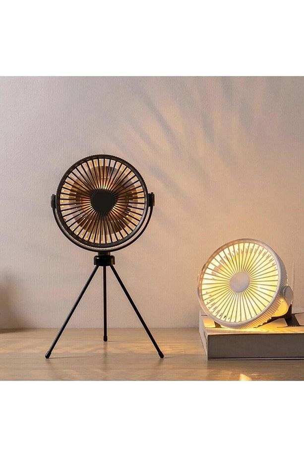Çok Fonksiyonlu Açık Tripod Ile Tavan Vantilatörü Işık Usb Kamp Led Masaüstü Soğutma Ventilatör - 2