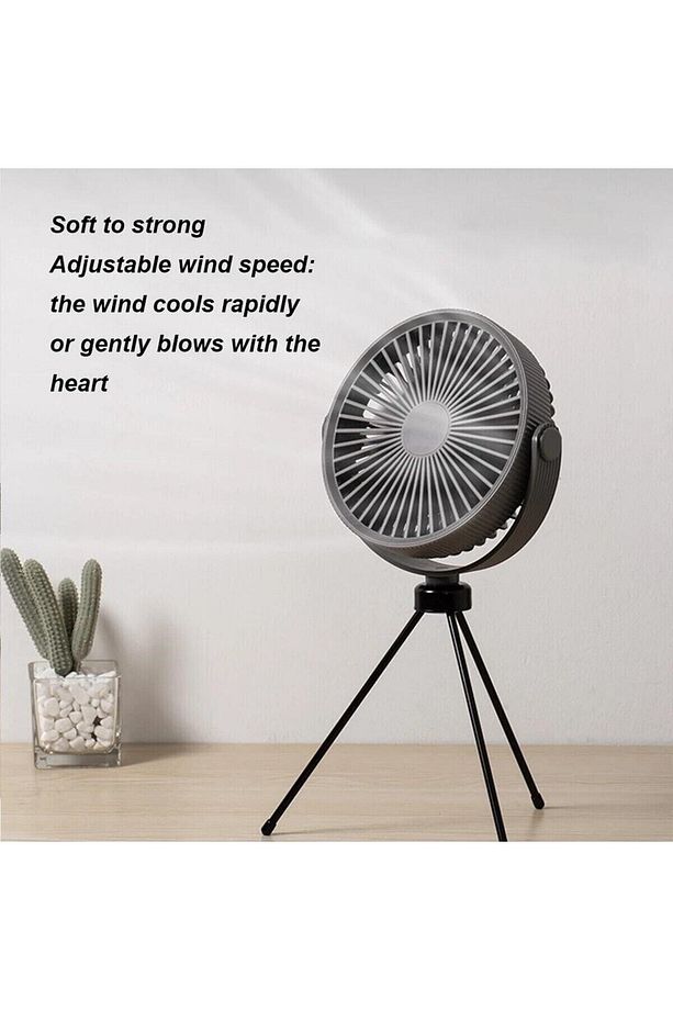 Çok Fonksiyonlu Açık Tripod Ile Tavan Vantilatörü Işık Usb Kamp Led Masaüstü Soğutma Ventilatör - 5