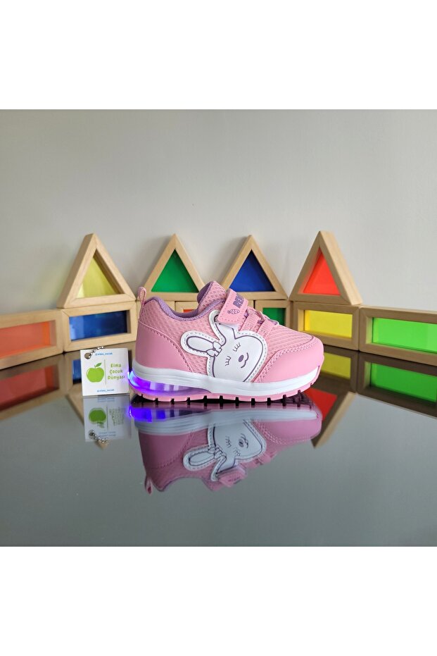 Işıklı Anatomik Memory Foam Hafif Rahat Yumuşak Unisex Bebe İlkadım Kız Çocuk Sneaker Spor Ayakkabı - 6