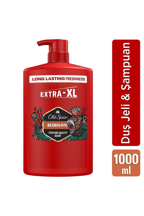 Bearglove Erkek Duş Jeli ve Şampuan 1000 ml XXL Büyük Boy - 1