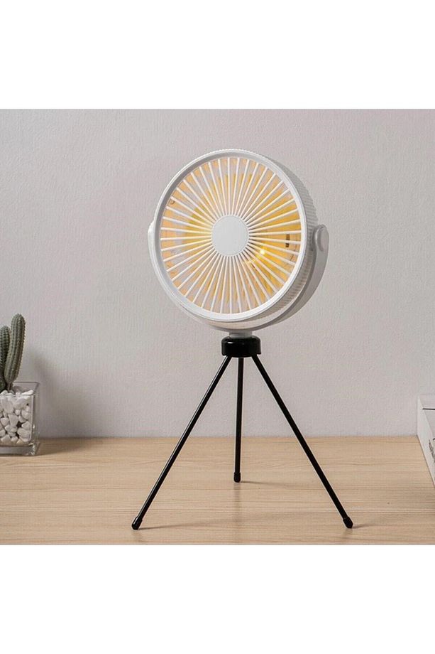 Çok Fonksiyonlu Açık Tripod Ile Tavan Vantilatörü Işık Usb Kamp Led Masaüstü Soğutma Ventilatör - 4