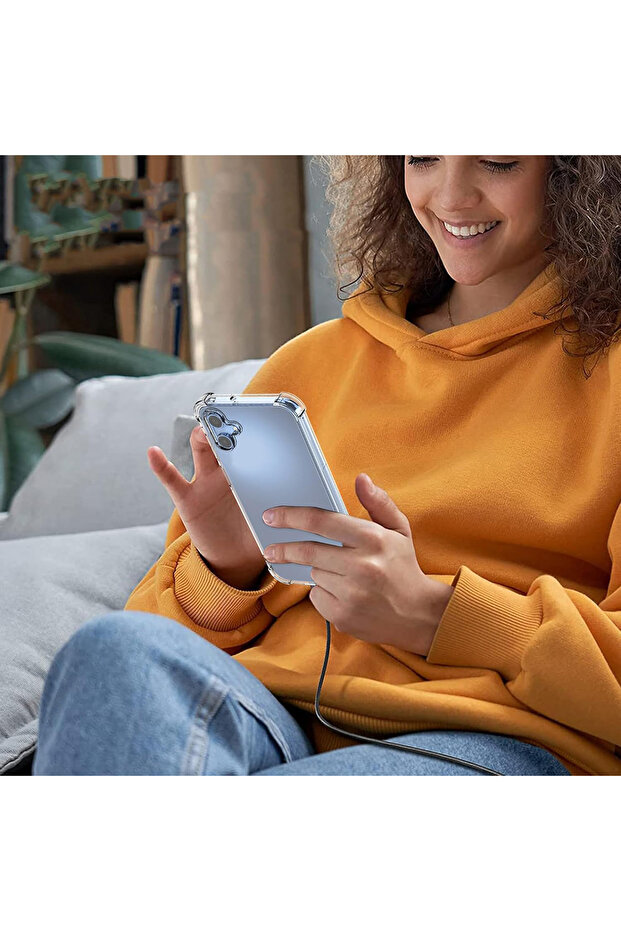 حافظة شفافة مطبوعة مع حماية زاوية متوافقة مع سامسونج جالاكسي A06 - 3