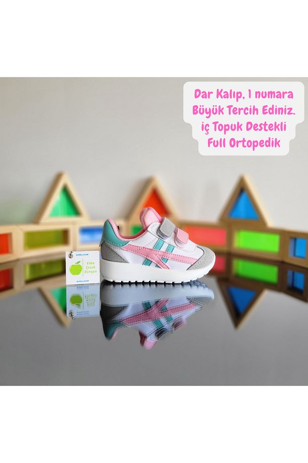 Hafif Rahat Yumuşak Esnek Ortopedik İlkadım Çocuk Sneaker Spor Ayakkabı - 1
