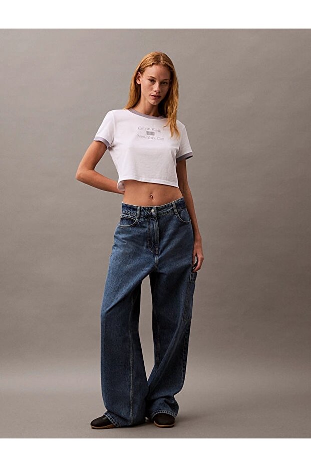 SS DRAPEY JERSEY CROP TEE Kadın Crop LV047B808G-VVC - 4