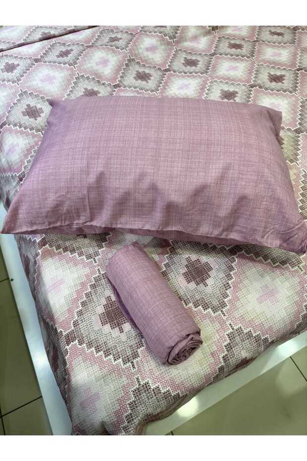 Canvas Patterned Sheet Elastic Single Pique Set - Lilac - 5