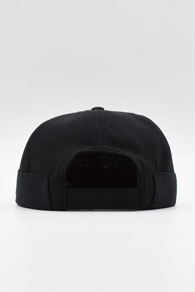 قبعة دوكر صيفية من الكتان الأسود - 3