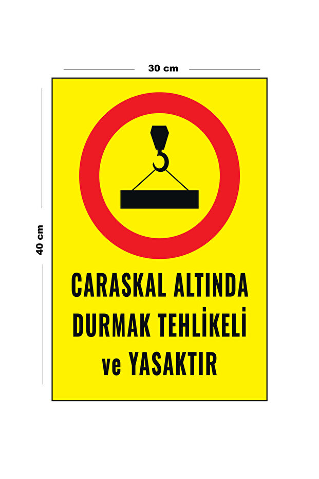Dangerous and Prohibited to Stand under the Metal Staircase 30 cm X 40 cm A3 Size Warning Sign Direction