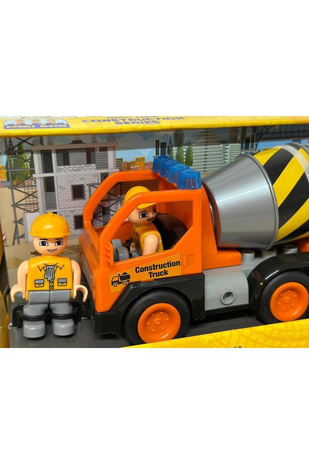 Double Blok İttir Gitsin İnşaat Serisi İş Makinaları Mikser 25 cm - 3