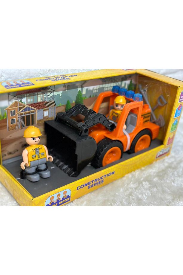 Double Blok İttir Gitsin İnşaat Serisi İş Makinaları Kepçe 25 cm - 2