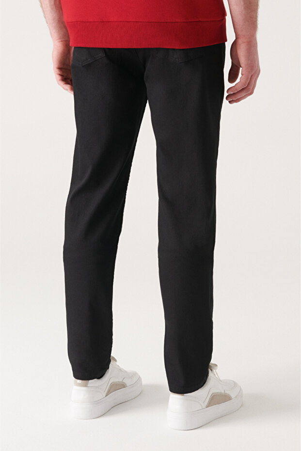 Erkek Siyah Basic 5 Cepli Pantolon E003014 - 3