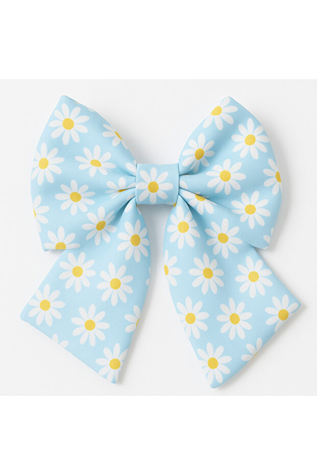 Daisy Patterned Blue Purple Pink Colors Clip Hair Clips