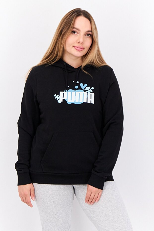 Women Regular Fit Outdoor Sweatshirts, Black