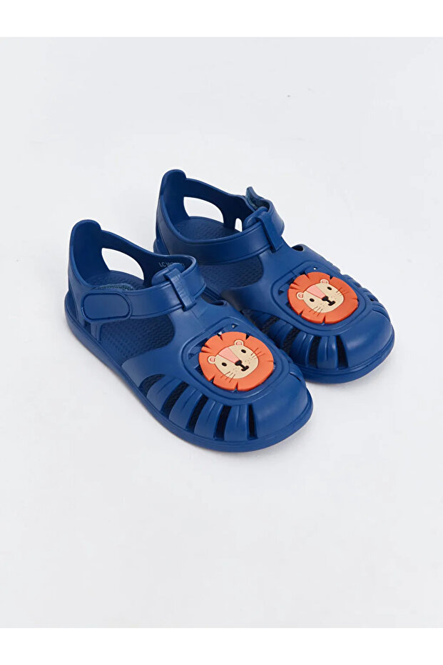 LCW STEPS Lacivert Cırt Cırtlı Erkek Bebek Sandalet - 1