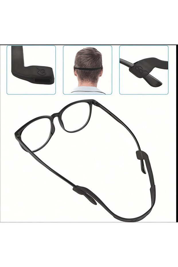 Silicone Eyeglasses Strap Comfortable Ergonomic Design for Sports and Daily Use