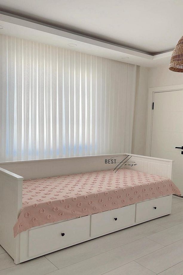 Divan Örtüsü Koltuk Örtüsü Pike Yatak Örtüsü Pudra - 4