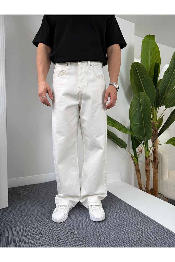 Ekru GG Gabardin Baggy Pantolon - 2
