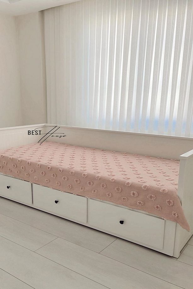 Divan Örtüsü Koltuk Örtüsü Pike Yatak Örtüsü Pudra - 3