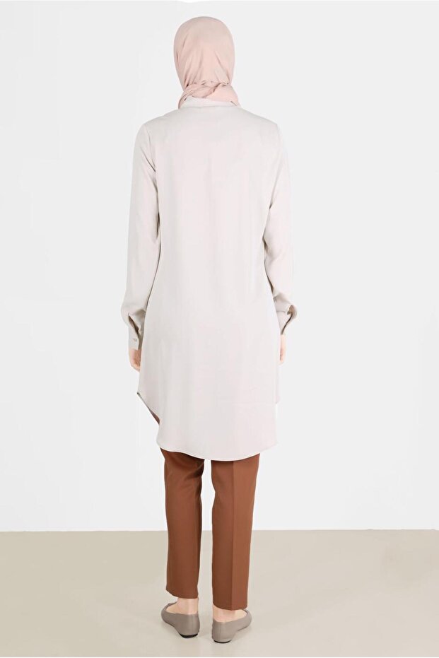 تونيك بجيوب وأزرار مخفية 42629 - 3