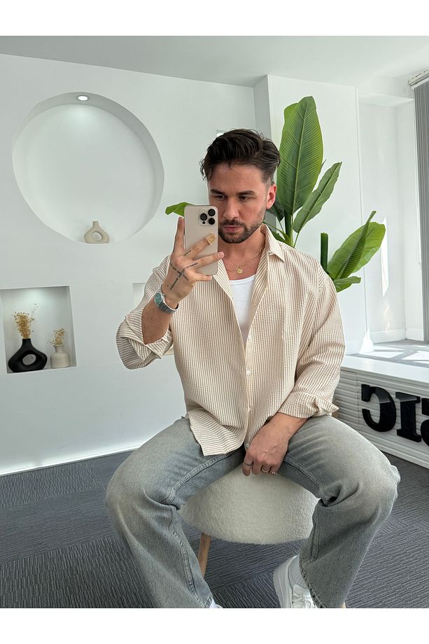 RL Gofre Kumaş Oversize Gömlek - 5