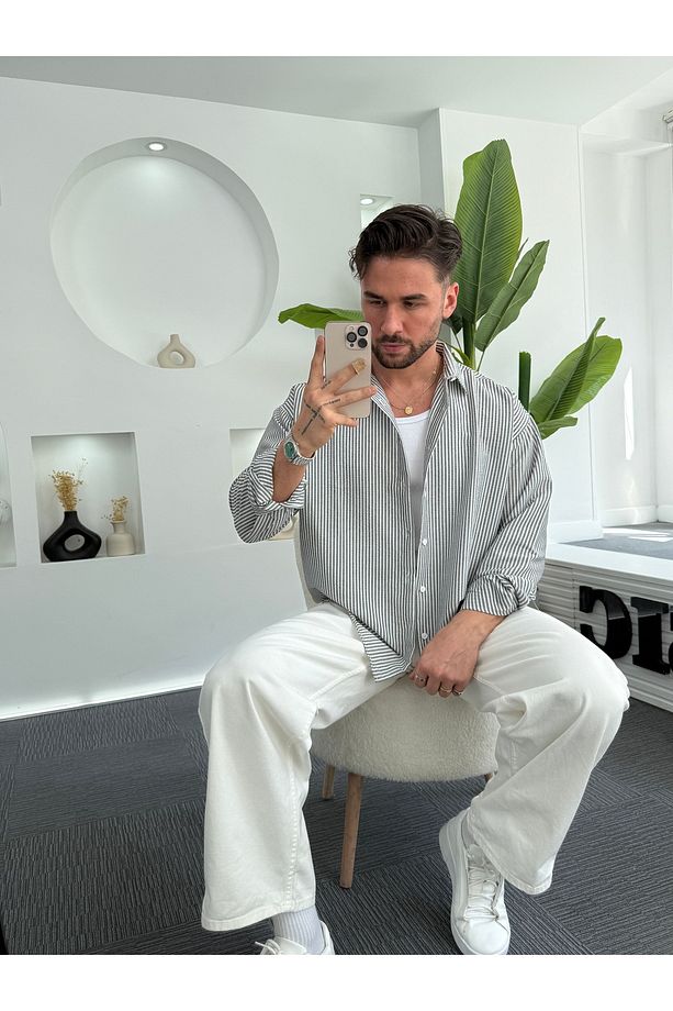 RL Gofre Kumaş Oversize Gömlek - 5