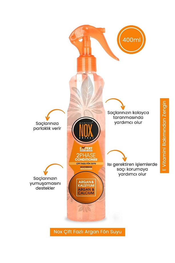 Nox Çift Fazlı Argan Ve Kalsiyum Fön Suyu 400 ml - 2
