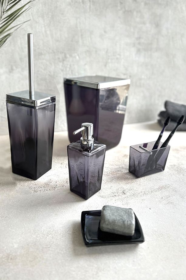 Biga Banyo Seti / Şeffaf Siyah - 2