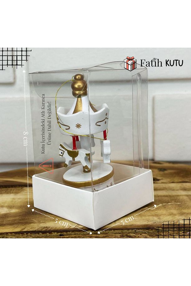 5x5x8 cm Demonte Şeffaf Kutu, Beyaz Karton Altlı – 10'lu | Atlı Karınca Kutusu - 2