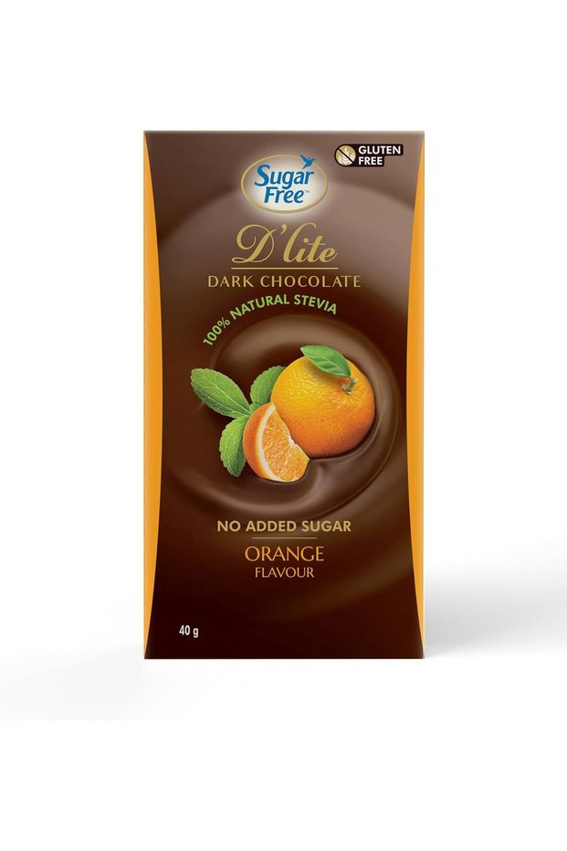 Orange Flavour Dark Chocolate Bar, 40 g