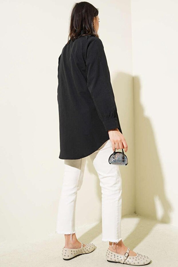 kadın V parçalı gömlek - 4