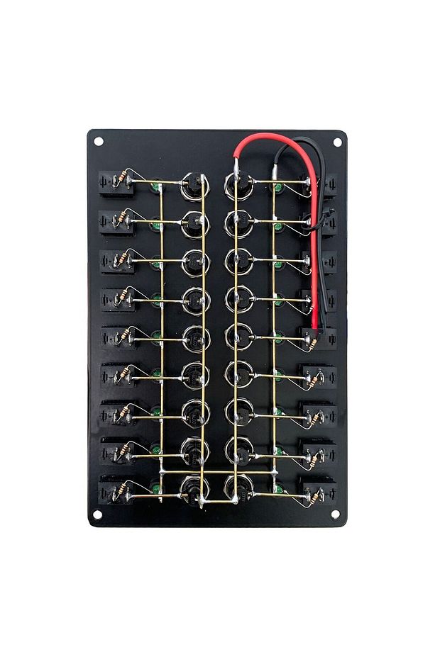 Tekne Switch Panel Kontrol Paneli Dikey Model 20 Anahtar Sealux 148x255mm - 2