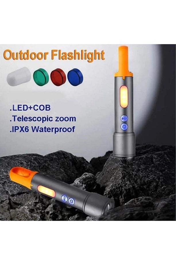 PD-3900 Ultra Parlak COB Led 9 Modlu Askılı Şarjlı El Feneri - 6