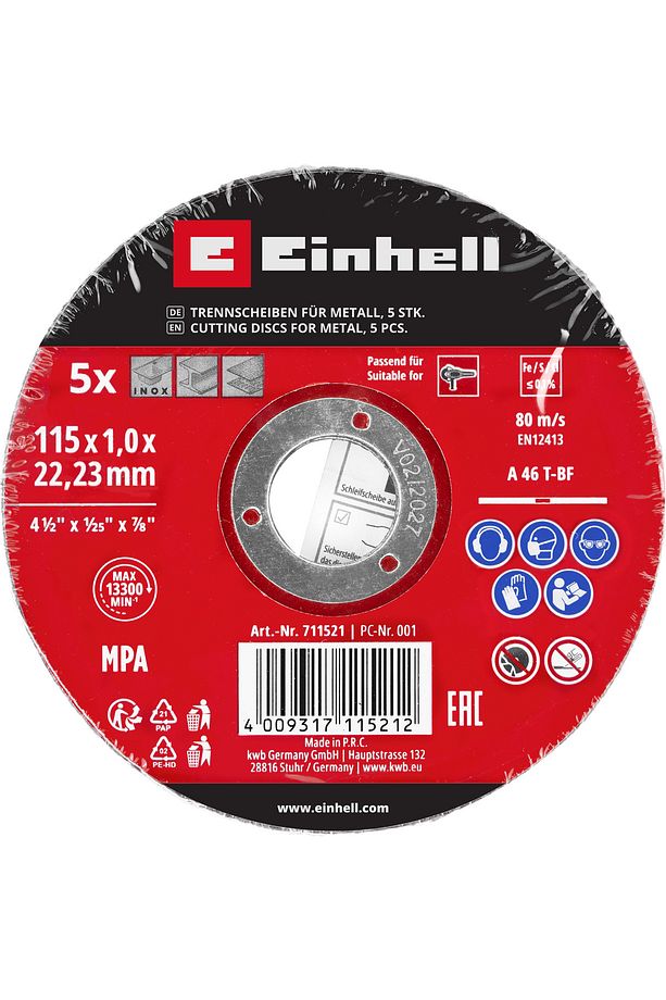 İnox Kesici Disk 115x1,0 Mm 5 Adet - 49711521 - 3