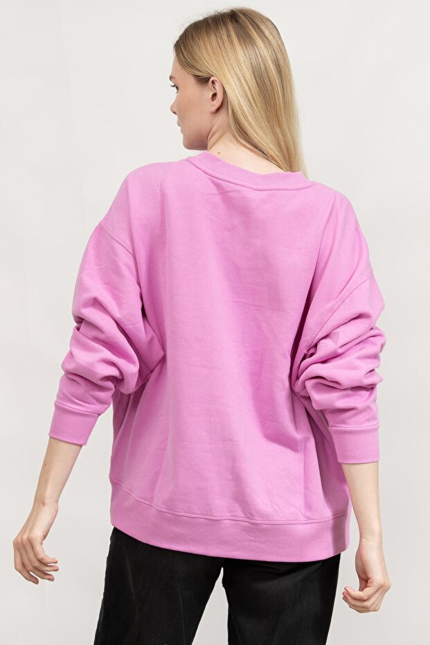 Kadın Bisiklet Yaka Sweatshirt - 3