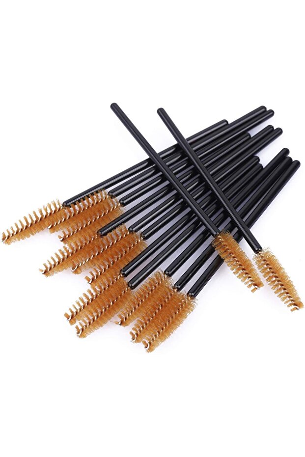 Pack of 50 Lash Brush Disposable Nylon Mascara Wands Makeup Portable Mini Eye Lashes Extension Comb