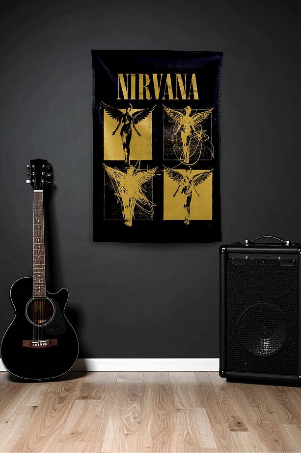 Nirvana in utero Duvar Örtüsü Duvar Halısı Birinci Kalite Kumaş - 1
