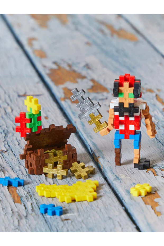 Set constructie Plus-Plus, tub 100 piese, Pirat - 4