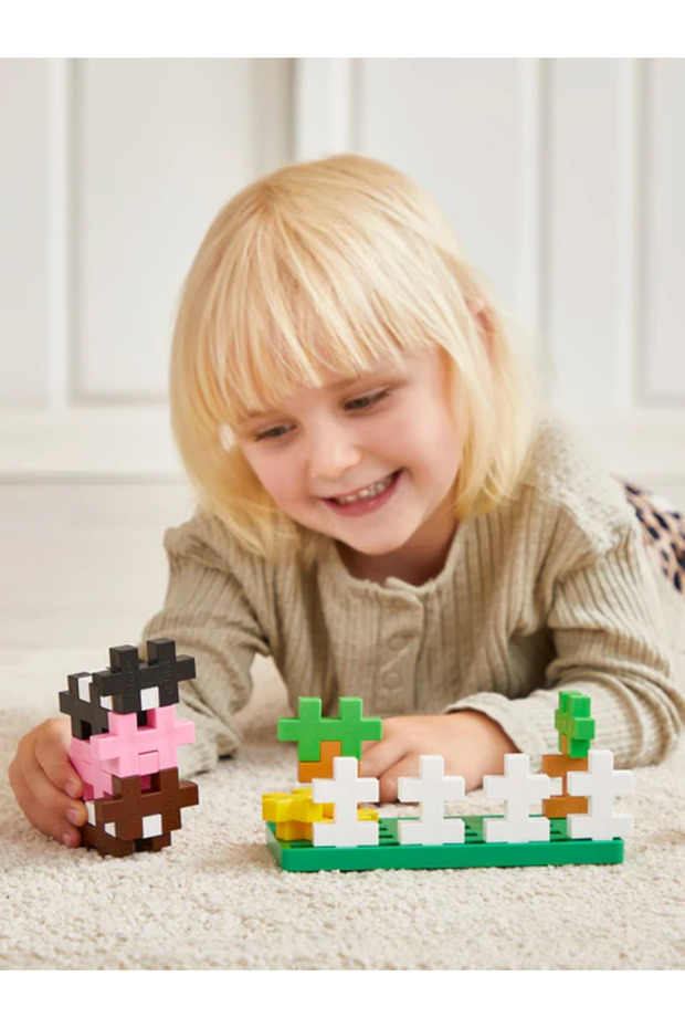 Set constructie Plus-Plus, 40 piese mari, Ferma - 4